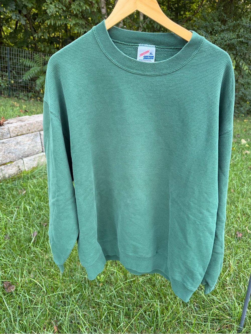 90's Vintage Blank Crewneck Mens XL Jerzees Cotton Sweats Sweatshirt USA Made